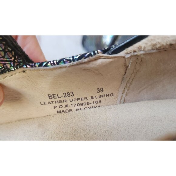 Alegria Women's Sz. 39 Belle Diamonds Forever Leather Mary Jane Clogs - Picture 7 of 7